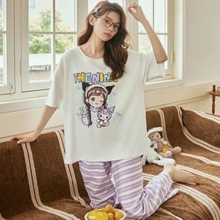 Áo cộc quần dài cotton có đệm ngực