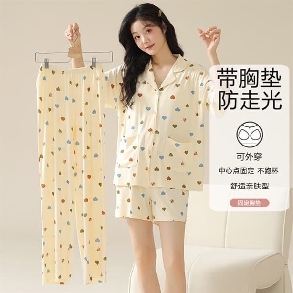 Set 3 món pijama modal cao cấp acqd+short