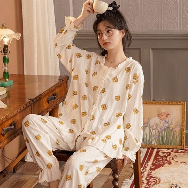 Bộ cotton cài khuy bèo - hổ vàng