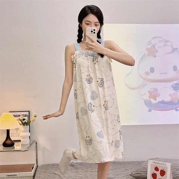 Váy 2 dây cotton - cừu xanh 77114