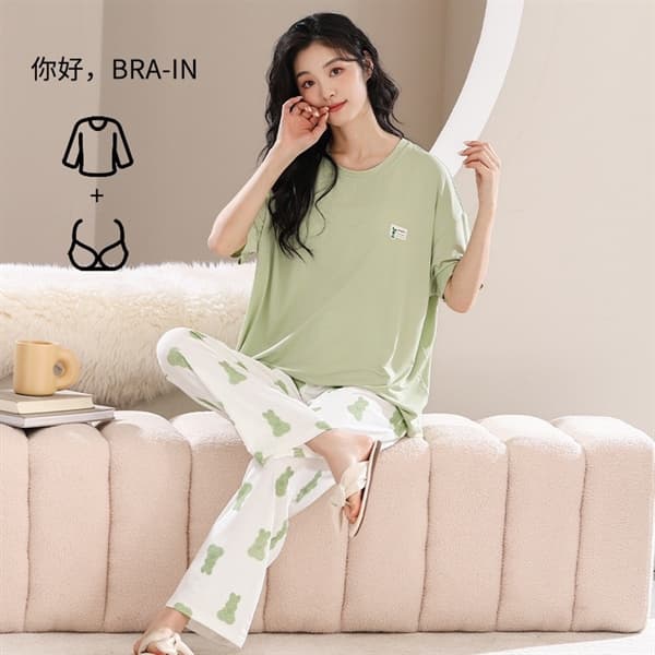 Bộ modal cổ tròn acqd có đệm ngực