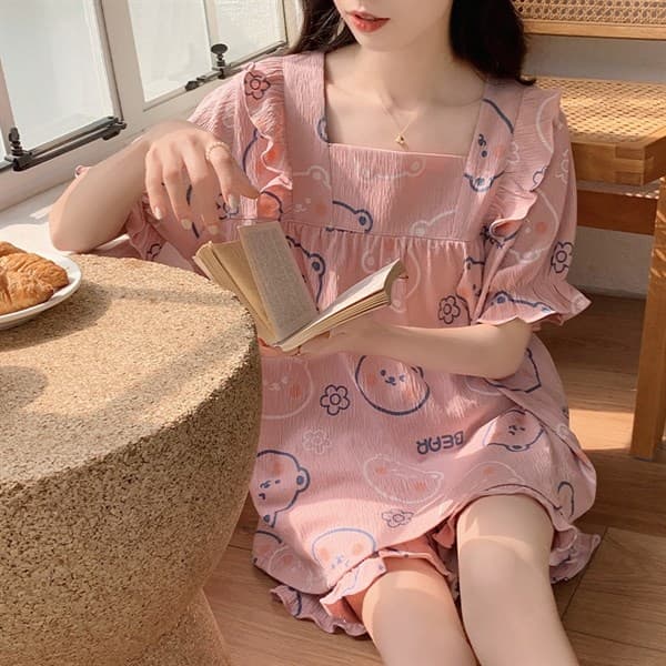 Bộ cộc bèo - gấu hồng 26063