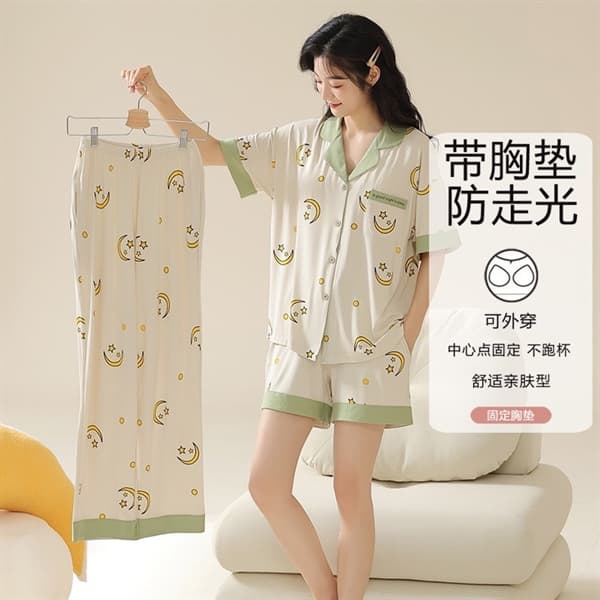 Set 3 món pijama modal cao cấp acqd+short