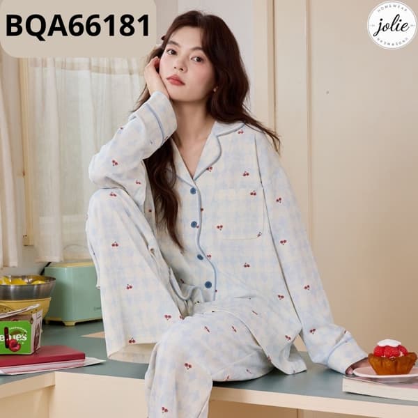 Bộ pijama dài tay 100% cotton