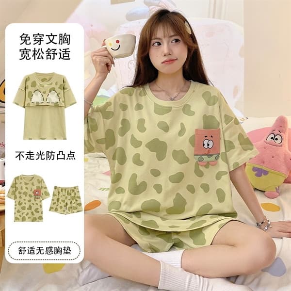 Bộ cộc cotton có đệm ngực