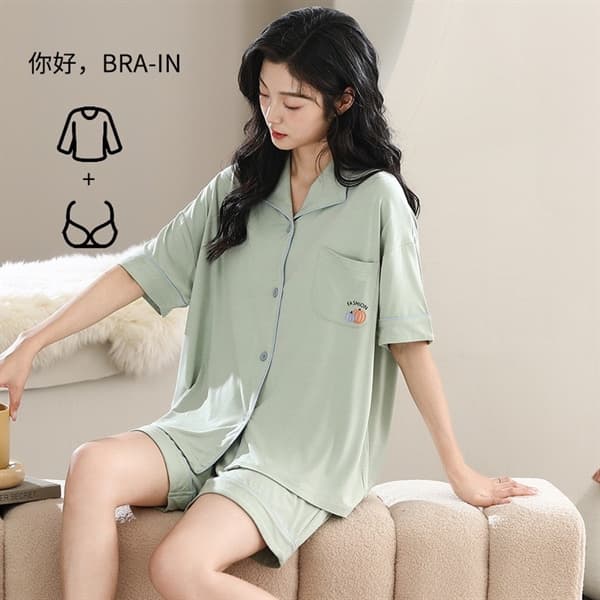 Bộ pijama quần short modal có đệm ngực