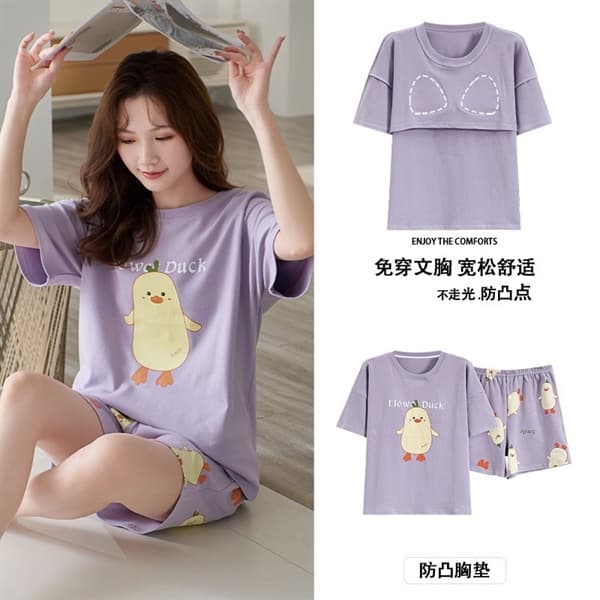 Bộ cộc cổ tròn có đệm ngực