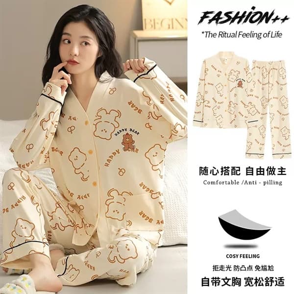 Bộ cổ v đệm ngực cao cấp - happy bear 89857