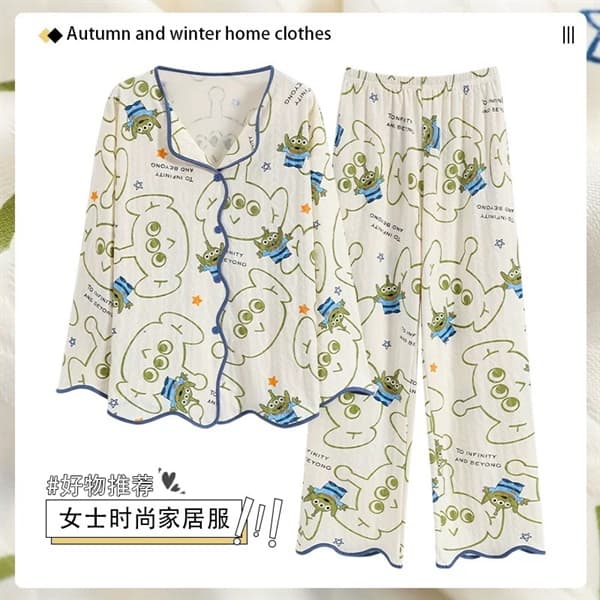Bộ cotton cổ bẻ - 3 mắt alien 87035