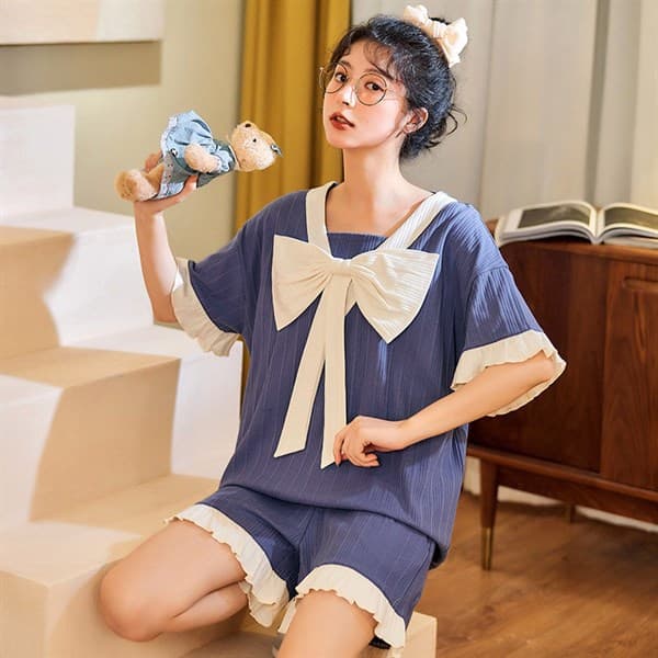 Bộ cotton thuỷ thủ - xanh đậm 505
