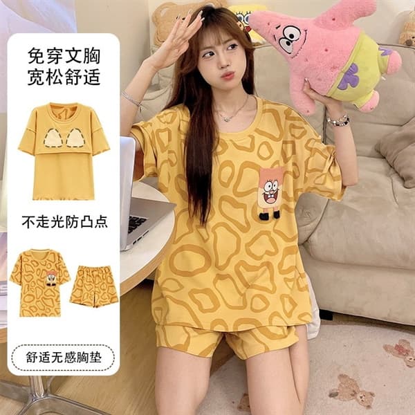 Bộ cộc cotton có đệm ngực