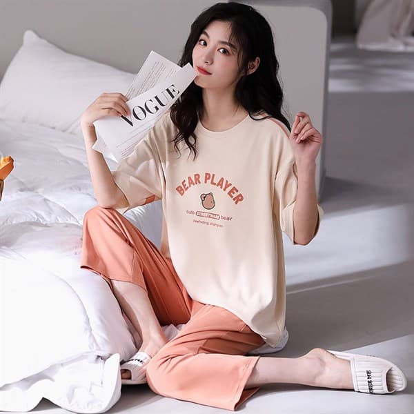 Bộ lửng 100% cotton quần cam 86100