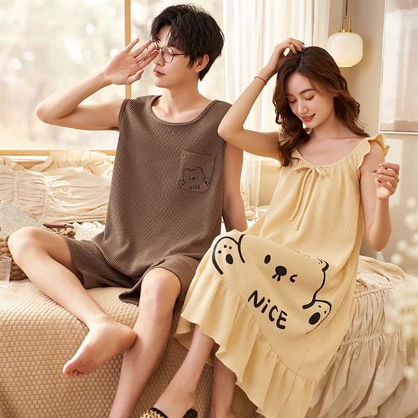 Bộ đôi sát nách nam nâu 1112