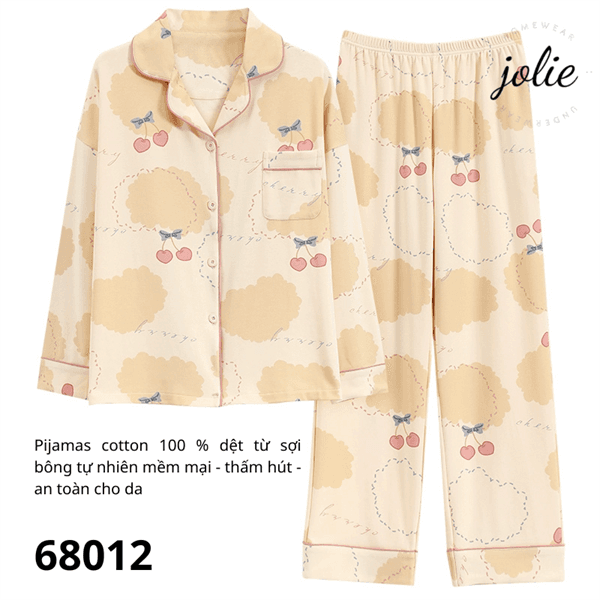 Bộ dài tay có cổ 100% cotton
