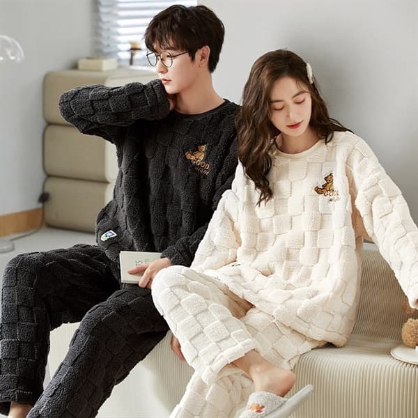 Bộ bông cổ tròn nam