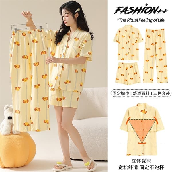 Set 3 món cổ v cottoon cao cấp acqd+short