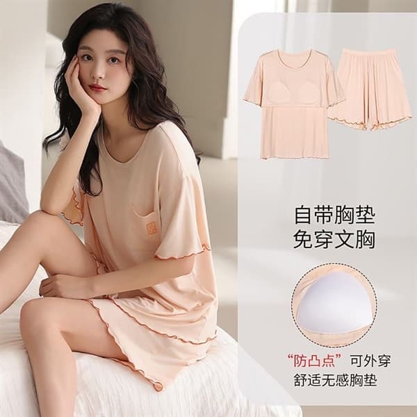 Bộ cotton cộc modal có đệm ngực q88805