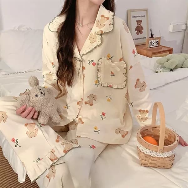 Bộ dài tay có cổ nhất - bèo hoa nơ 81324
