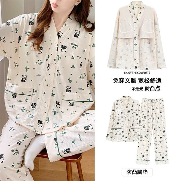 Bộ cổ v cotton thuần bông