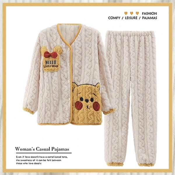 Bộ bông viền vàng gấu pooh