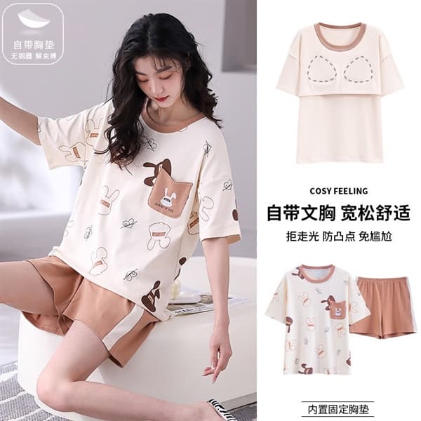 Bộ cộc đùi cổ tròn 100% cotton